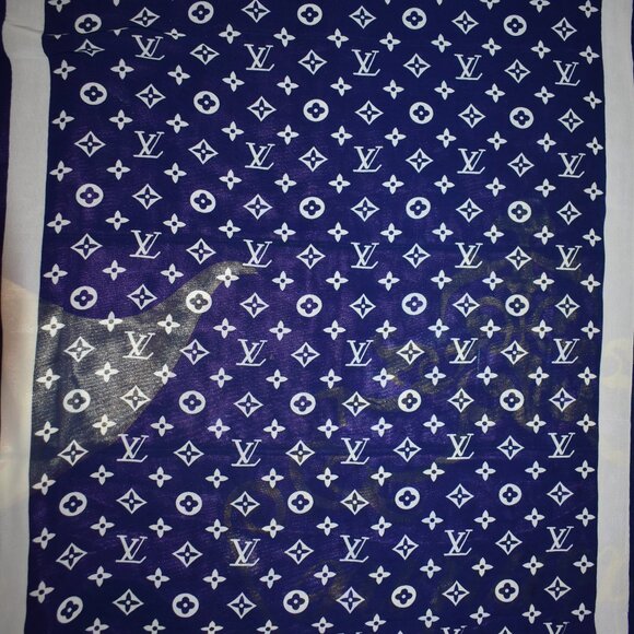 VTG VINTAGE LV RETRO scarf. No tags AT ALL / BUYER DAMAGED ITEM AS IS CONDITION - Picture 8 of 14